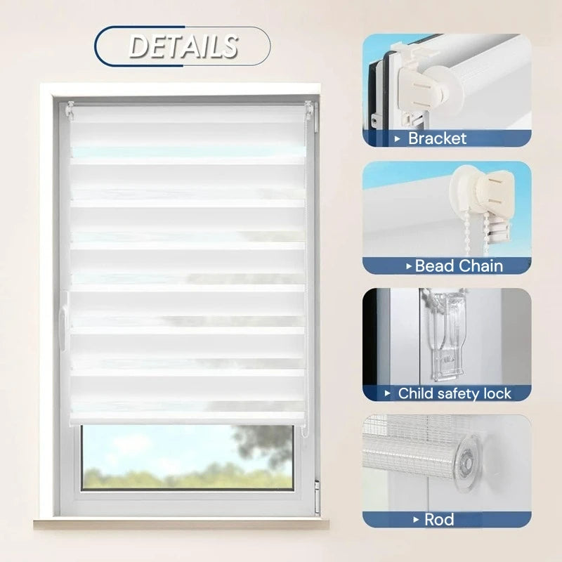 rideaux lamelles horizontales blanc gris moderne intérieur extérieur clips sécurité enfant tige chaîne
