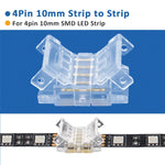 connecteurs led transparents 2pin 3pin clips câbles rgb cct cob 5v 12v 30v ul