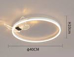 lampe moderne papillon décoratif blanc doré couleur variée interrupteur bouton led