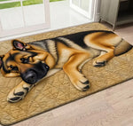 tapis shiba inu imprimé beige moderne antidérapant résistant décoloration 30x50cm 40x60cm