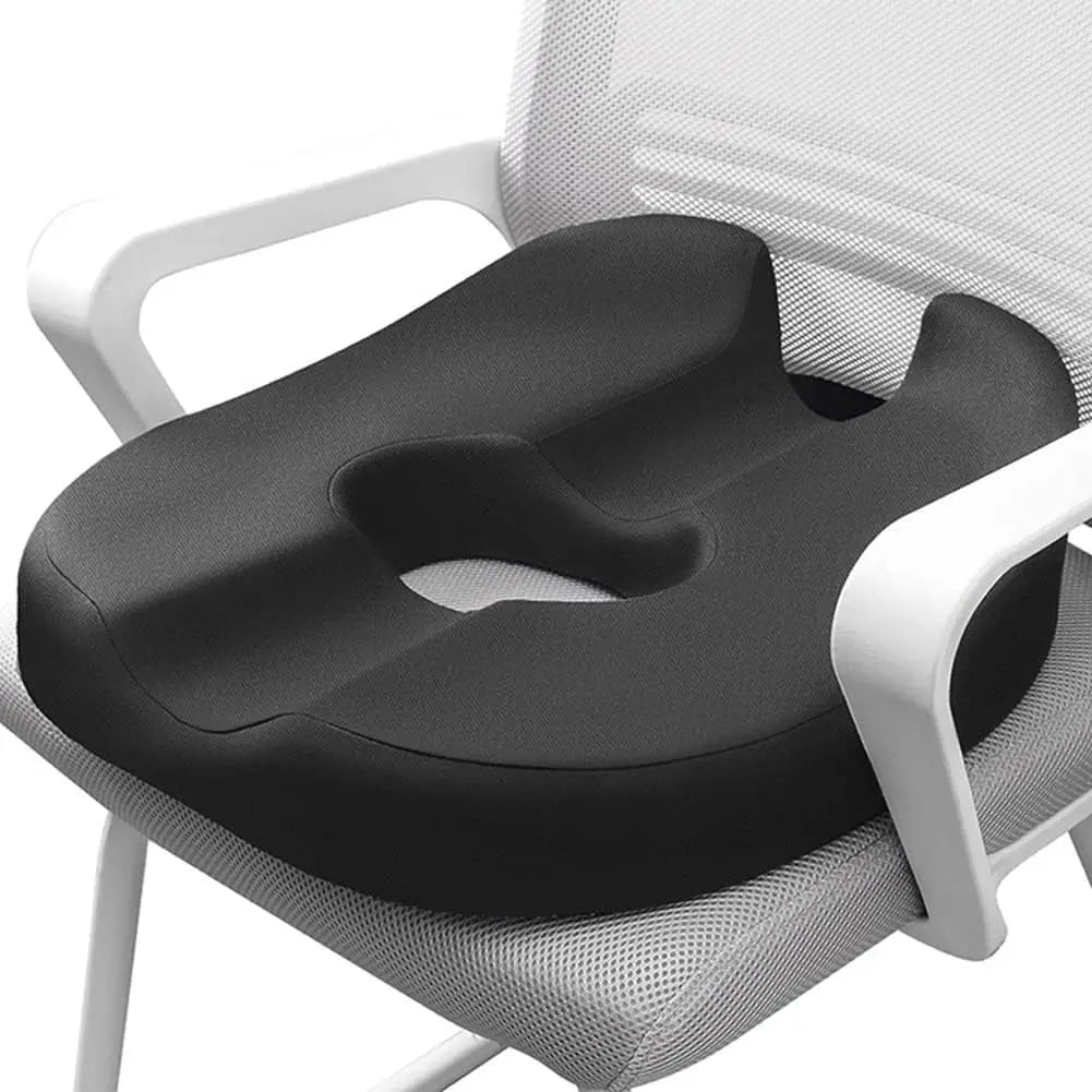 coussin soutien assise donut forme mémoire forme noir ergonomique poignée portable post partum sciatique