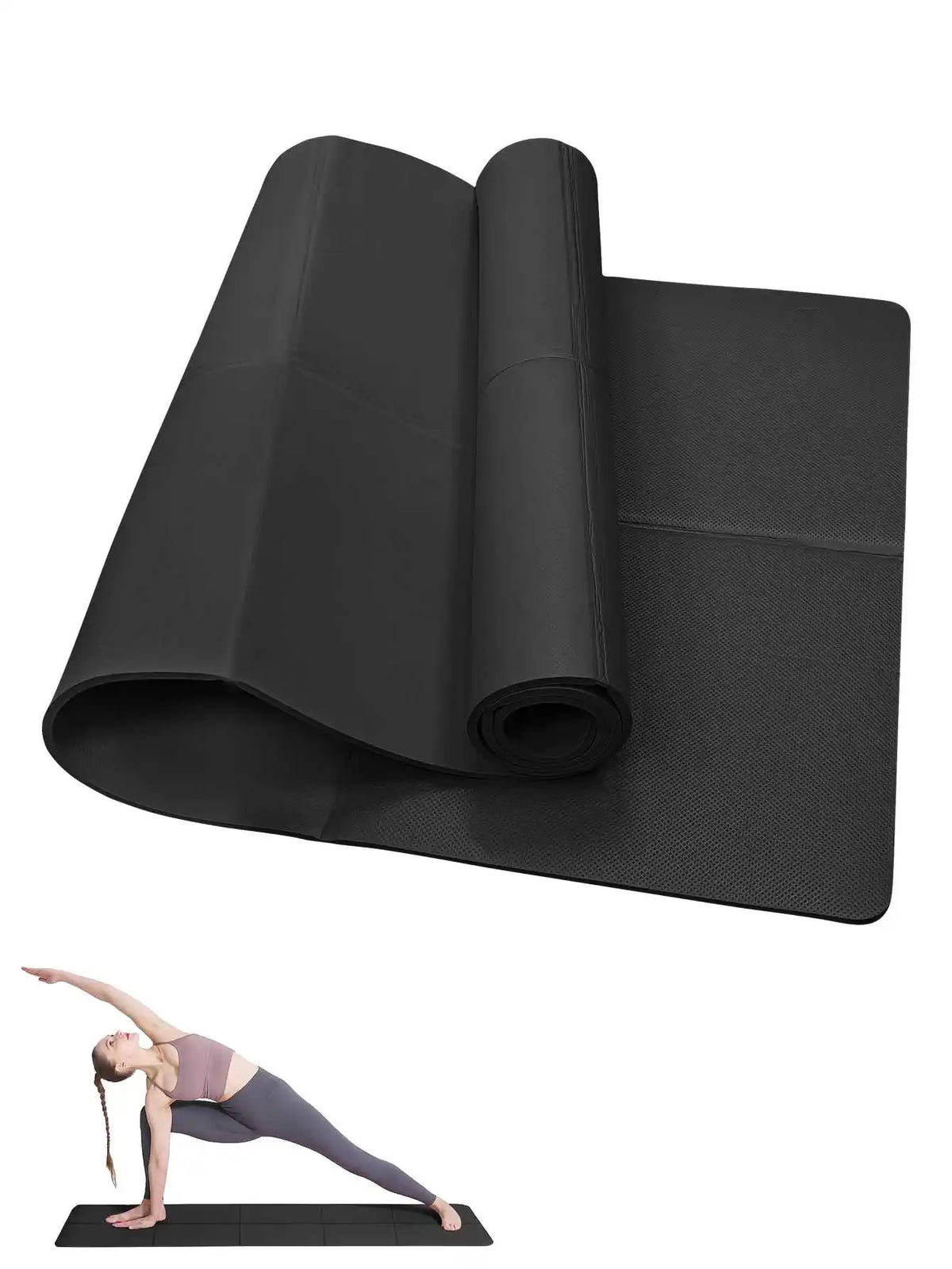 tapis yoga anti dérapant 4mm rose clair moderne fitness yoga chez soi
