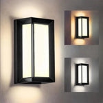 applique murale extérieure led moderne ip55 noir blanc verre transparent sensoriel 6000k 2700k