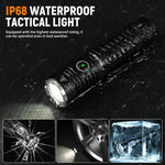 lampe torche rechargeable led xhp70d 4500lm aimant noir texturé moderne hiking 200500mètres 30w usbc