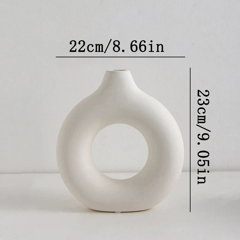 vases decoratifs blancs noirs modernes minimalistes rond simples