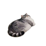 tapis sol chats imprimés gris orange moderne antidérapant salle bain absorbant'eau