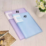 classeur transparent pvc a5 b5 organiseur documents scolaire scolaire moderne violet