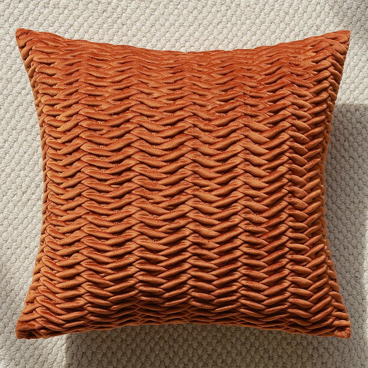 housse coussin polyester imprimé floral vintage romantique beige marron orange pointillé øllets square rectangle