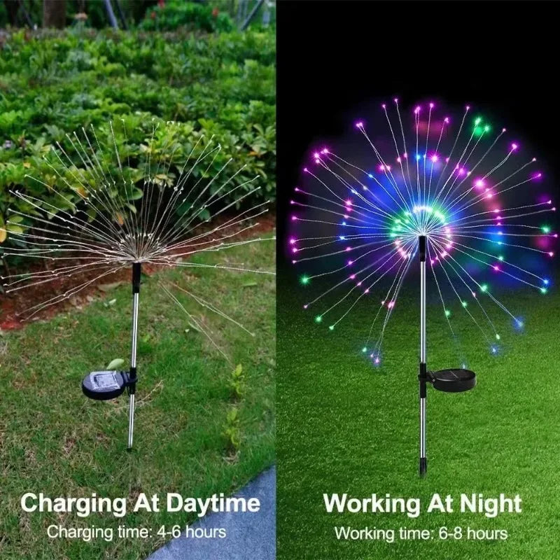 lampe solaire multicolore étoile lumineuse moderne points dispersés patio extérieur