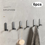 crochets adhésifs murals modernes aluminium noir blanc gris suspendus serviettes clés kitchen