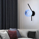 lampe murale moderne marbrée verre noir doré chambre cuisine minimaliste