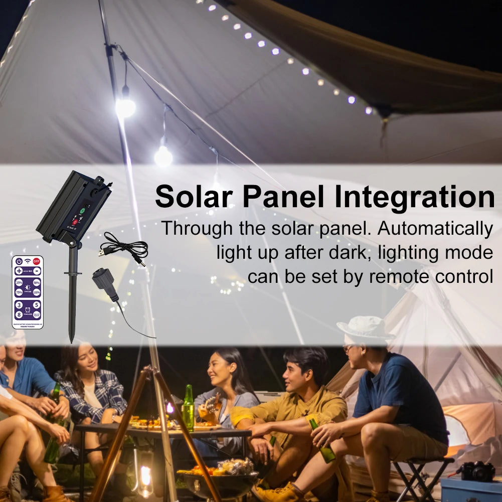 boîtier contrôle panneau solaire led télécommande câble usb câble alimentation moderne noir