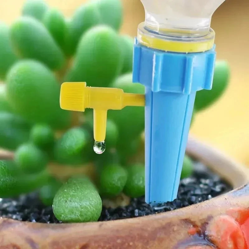 arrosage gouttelettes kit plantes auto arrosage bleu vert bouteille plastique valve ajustable modernes pratique