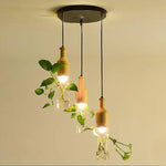 Lampe pendentif E27 avec plante suspendue, ambiance cocooning