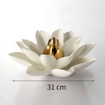 décoration murale céramique fleurs branches dorées argentées blanc contemporain objet déco intérieur