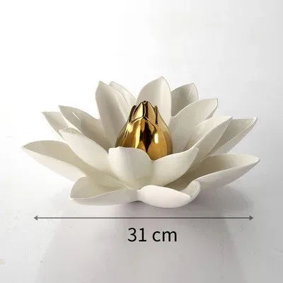 décoration murale céramique fleurs branches dorées argentées blanc contemporain objet déco intérieur