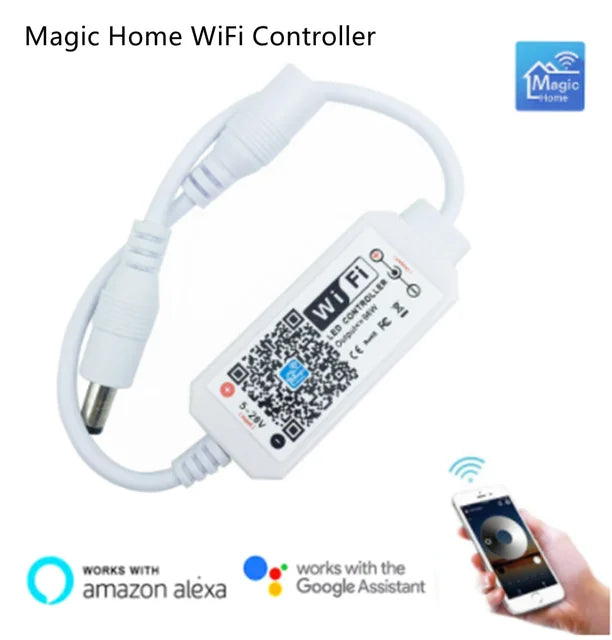 contrôleur led wifi rgbw adhésif moderne télécommande ir qr code blanc technologie bluetooth