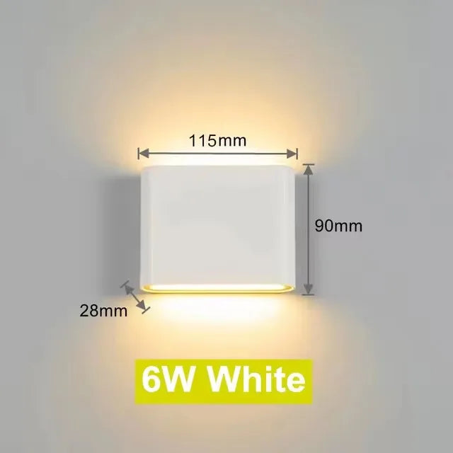 lampe murale moderne led ip65 étanche 12w noir blanc contemporaine verre opalin adhésiveextérieur