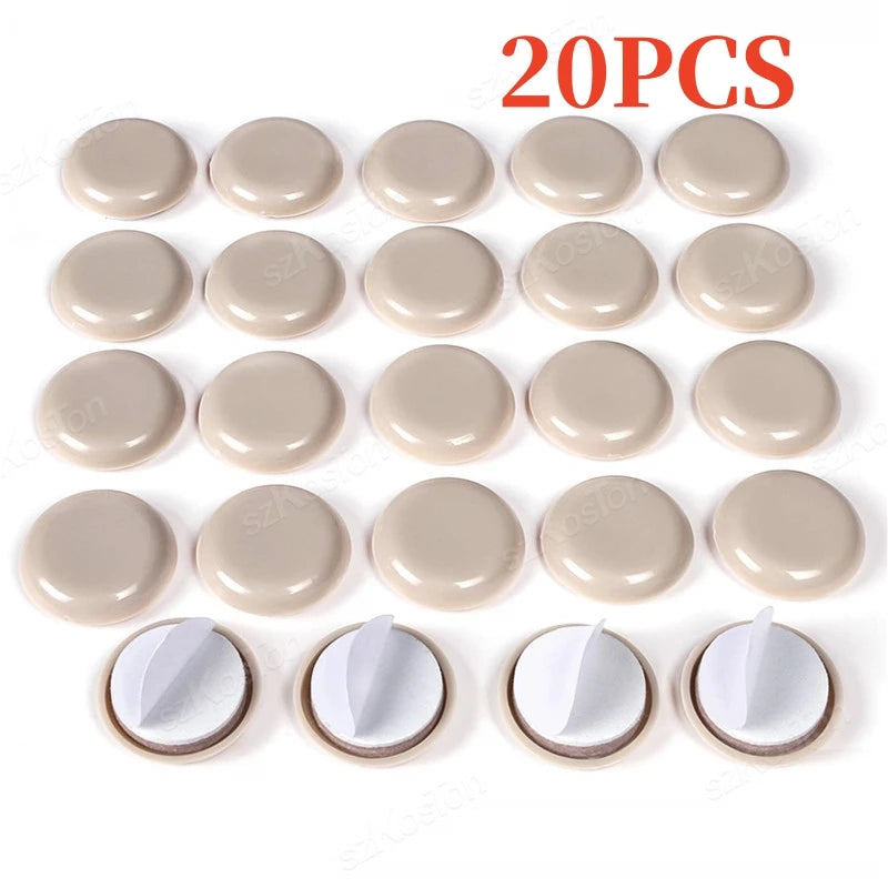 protecteurs meubles adhésifs auto collants moderne beige clair ronds lisses 25mm 30mm 35mm 38mm