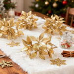 guirlande feuilles or argent decoratives exterieur anniversaire decoration noel festive