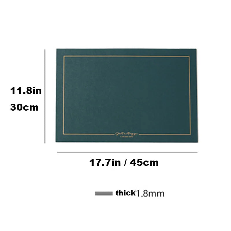 Détail du matériau cuir PU lavable des sets de table
