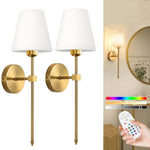 lampe murale moderne or blanc rechargeable abat jour led minimaliste chambre salon entrée