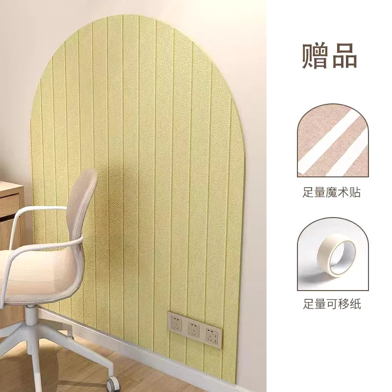panneau feutre moderne autoadhésif 40x60cm dessin animé rayures verticales protection enfants décoration murale opaque