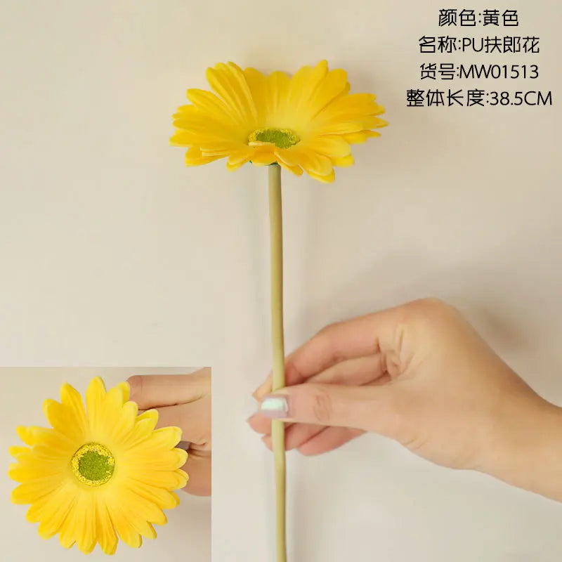 fleurs artificielles gerbera soie moderne intérieur mariage rose rouge jaune orange blanc