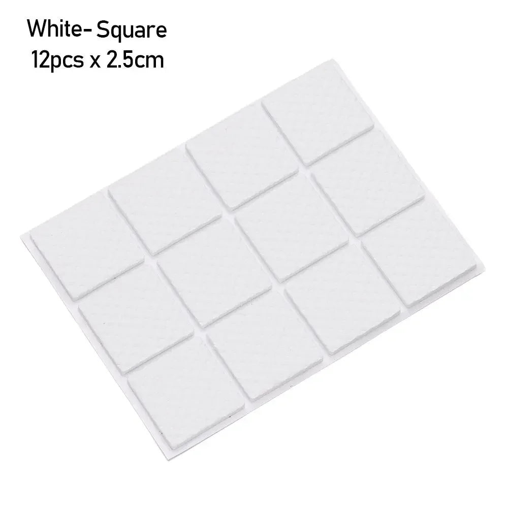 protecteurs sol adhésifs mousse eva tissu géométrique noir marron blanc anti glisse rond carré