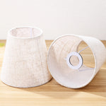 abat jour tissu lin naturel beige clair moderne accessoire éclairage table lamp shade replacement