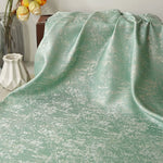 tissu brocart polyester vert menthe bleu clair beige moderne élégant texture marbrée résistance intempéries