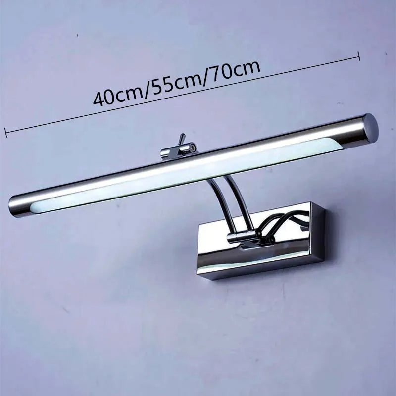 lampe miroir moderne noir or argent rectangulaire clips led éclairage quotidien chambre entrée