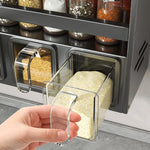étagère murale transparente moderne pots condiments disques poids noir bleu pratique