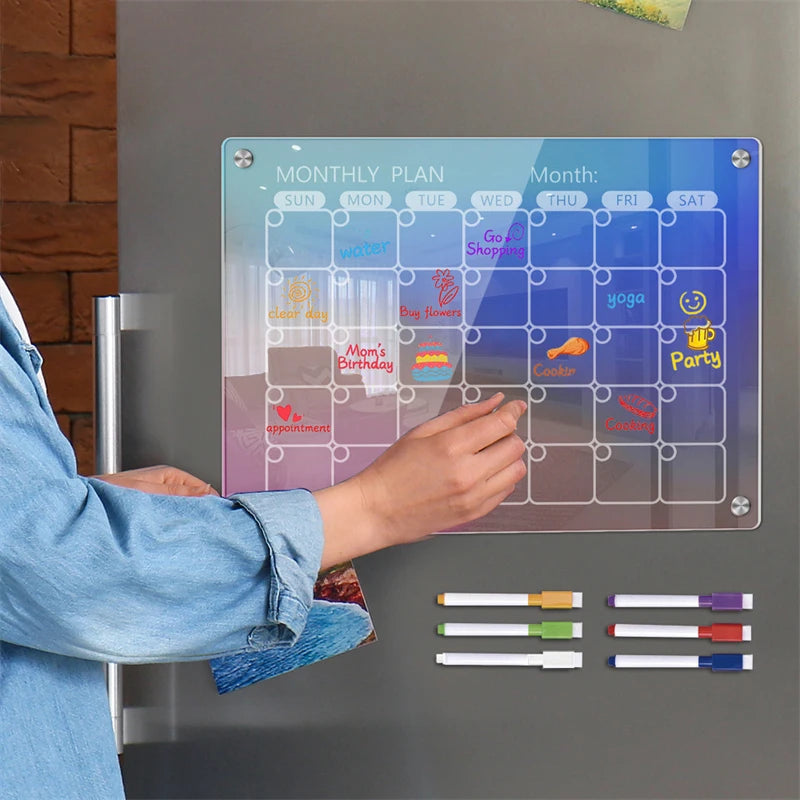 Tableau effaçable à sec avec stylos inclus