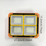 lampe solaire pliable orange moderne crochet aimants chargeurs multiples pratiques