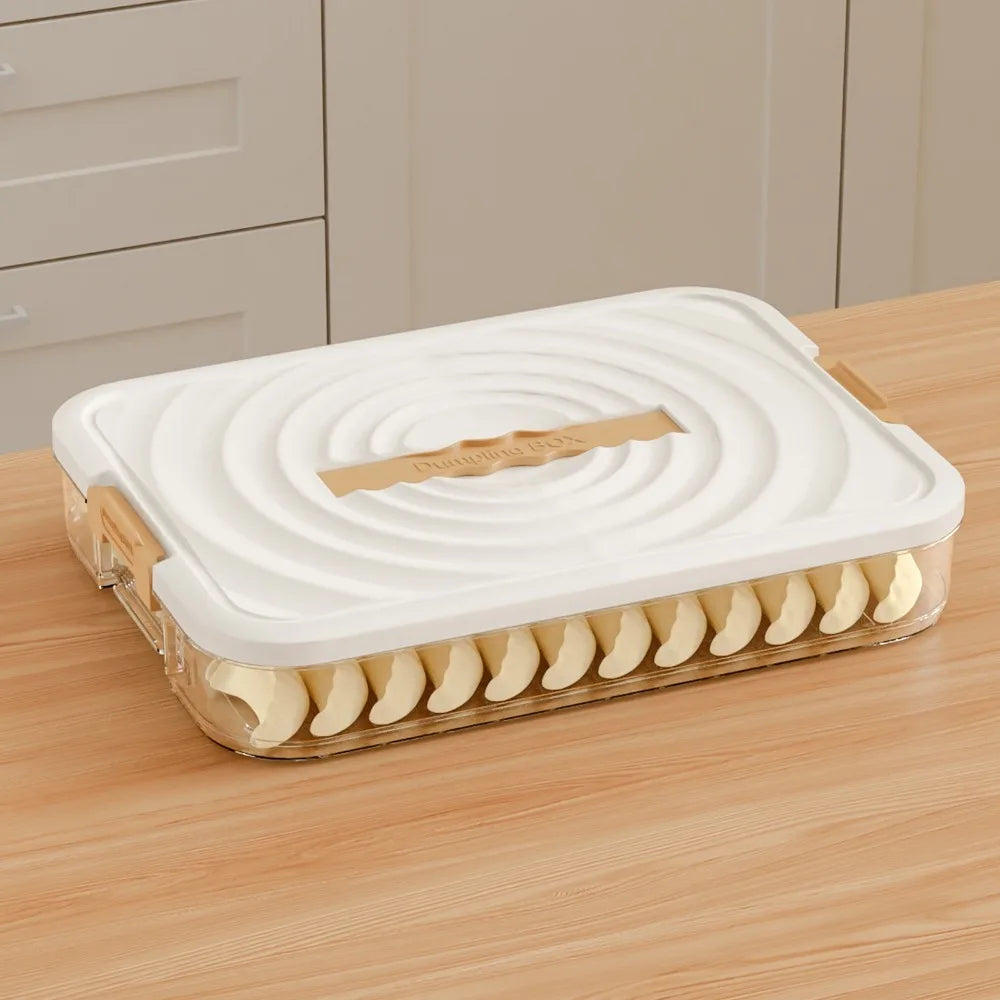 boîte rangement transparente réutilisable qualité alimentaire plastique moderne pratique poignées couvercle blanc beige