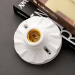 socquette ampoule e27 blanc rainurée moderne opale fixe support lampe minimaliste
