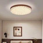 plafonnier moderne blanc marron cristaux découpés élégant protection oculaire interrupteur tactile led