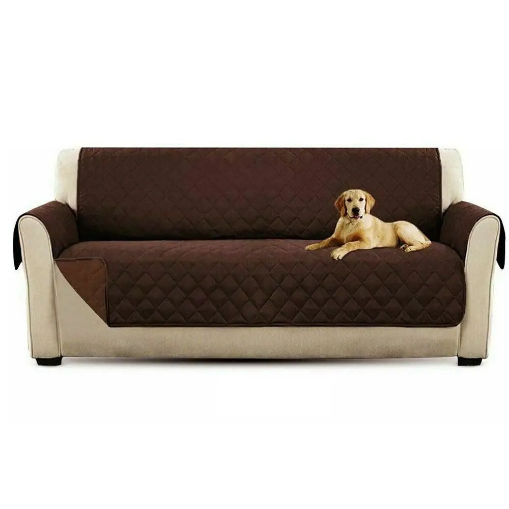 housse canapé marron foncé quiltée moderne places imperméable polyestère