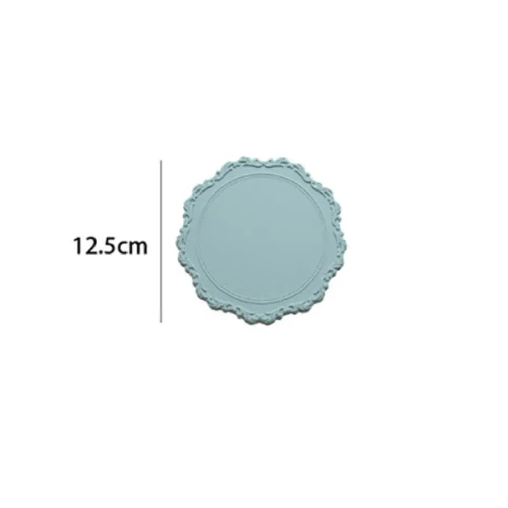 placemat classique ornements floraux bordure dentelée silicone gris vert rouge bleuclair rose beige blanc