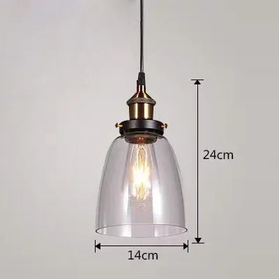 suspension lumineuse industrielle vintage verre transparent doré filaire 90 260V 249 2000lm