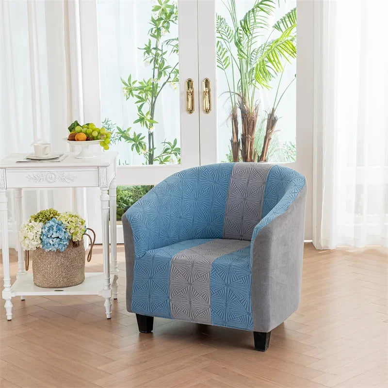 housses fauteuil vert clair rayures horizontales polyestère moderne adhésif lavable printemps été
