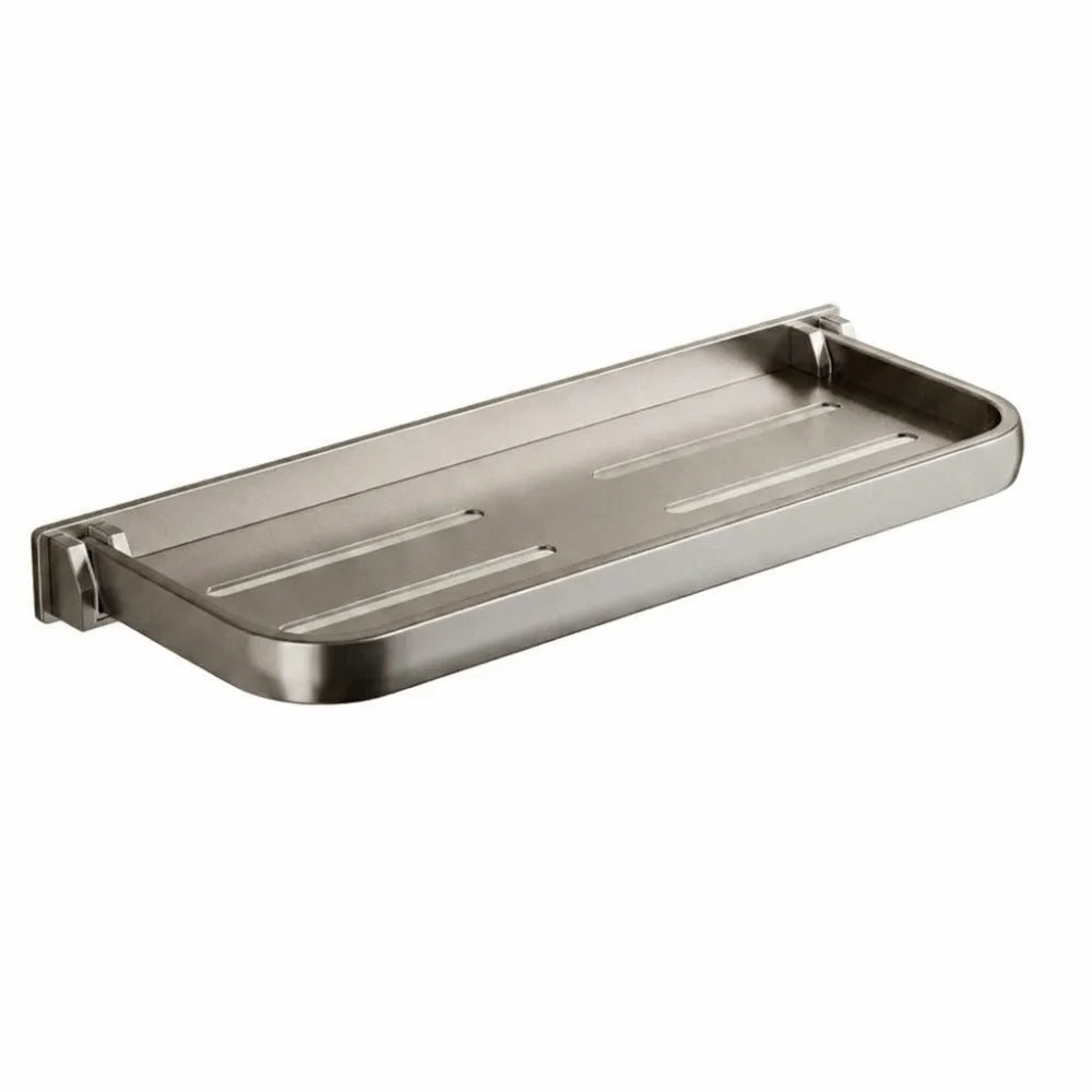 étagère salle bain réutilisable moderne argenté blanc noir plate lisse robuste étanche rangement mur