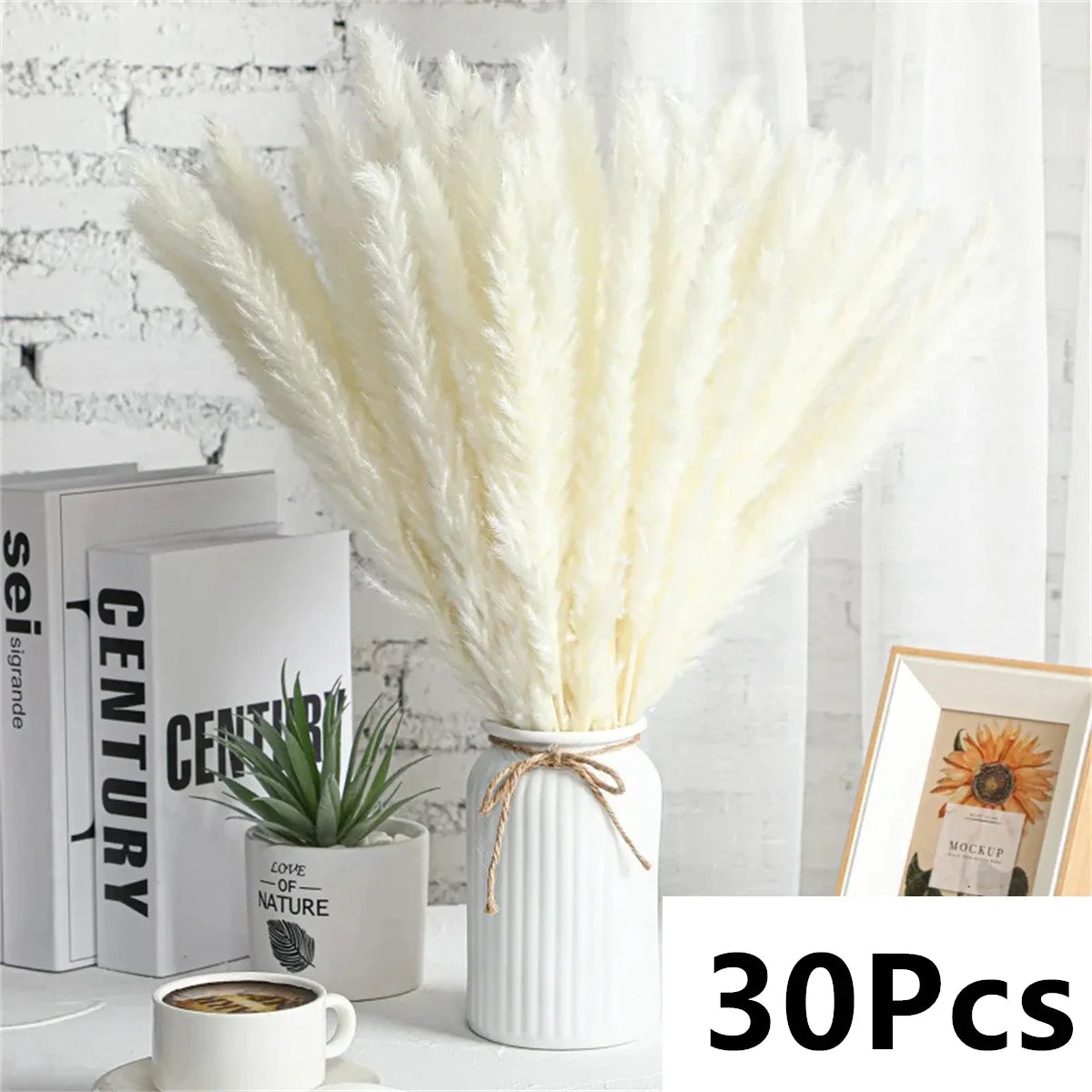 bouquet fleurs séchées pampas naturelles décoration maison anniversaire mariage rouges rustiques