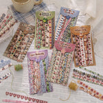 rubans décoratifs vintage blanc rose bleu vert marron fleurs coeurs étoiles animaux romantiques