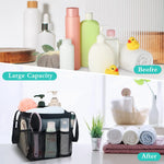 sac rangement bain voyage toilettte polyester maille transparent noir jaune rose vert blanc pratique