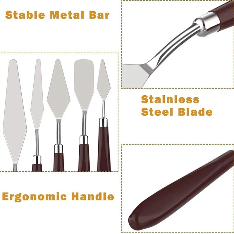 spatules pâtisserie acier inoxydable couteaux palette grattoir gâteau décoration peinture outil cuisine