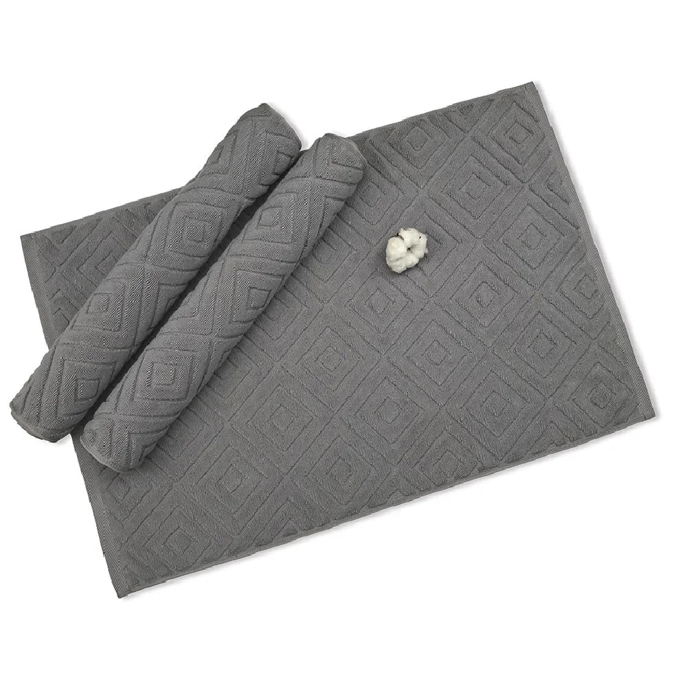 serviettes coton modernes carreaux blanc gris bleu respectueuses environnement absorbantes salle bain