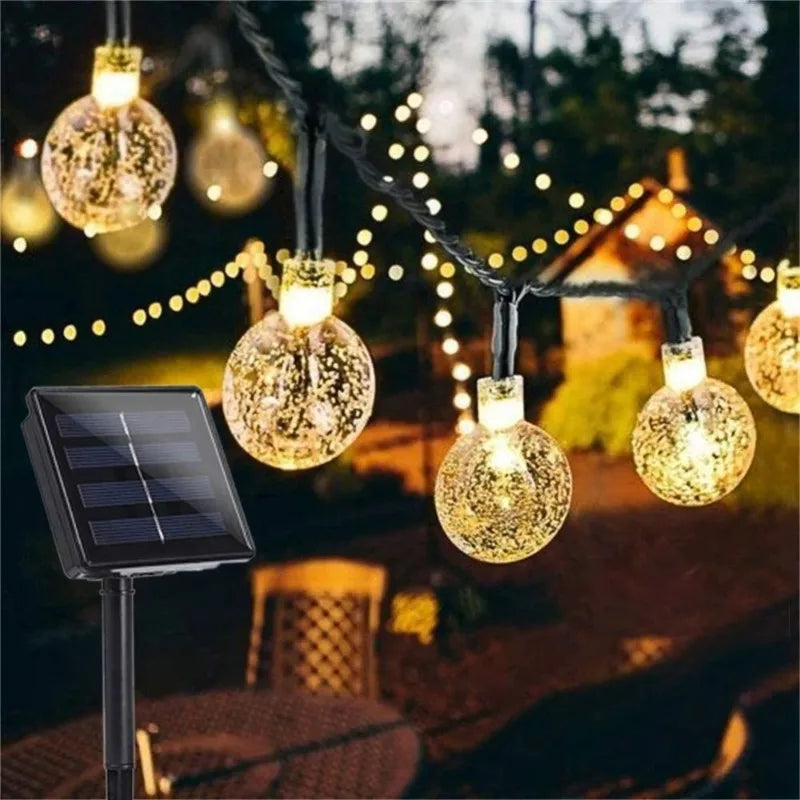 guirlande lumineuse solaire extérieure décorative translucides étanche jardin moderne blanc multicolore led