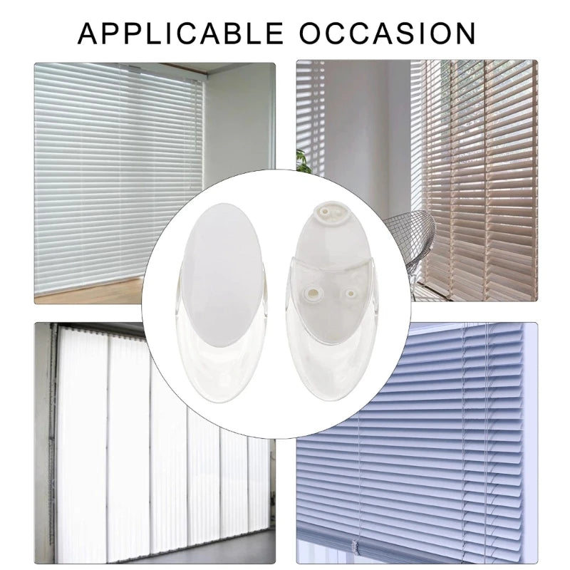clips fenetre moderne transparent blanc adhésif set pieces ovale